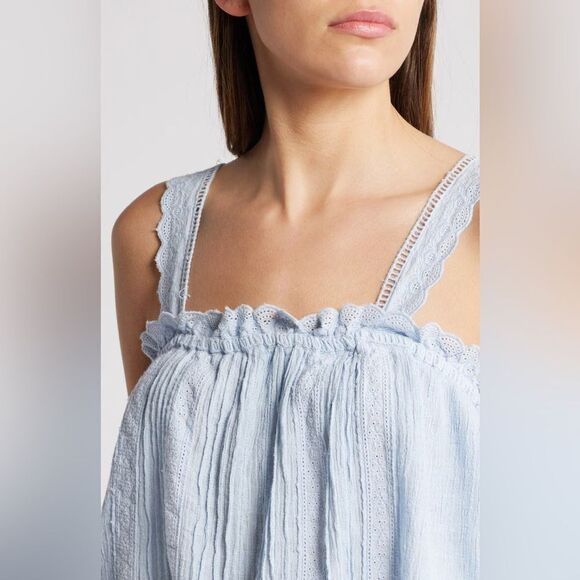 Free People NWT Because of You Tank in Light Blue Size Small - Picture 9 of 13